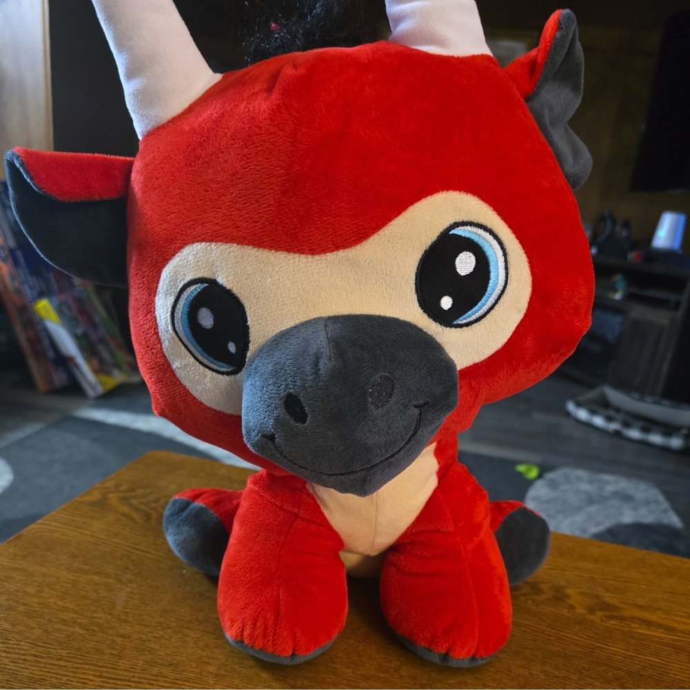 Red‎ Cow Bull 15" Plush by Peek A Boo